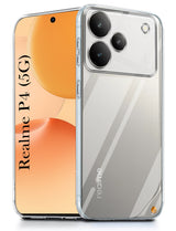 For Realme P4 Back Cover Case (Clear Shockproof Case with Camera Protection | Soft and Flexible | Transparent)