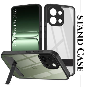 For OnePlus 13S Back Cover Case (Built-in Stand | Lifetime Anti Yellow | Kickstand Shockproof | Camera Protection | MagSafe Compatible)
