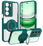 For Realme P3 lite Back Cover Case with stand (Built-in Ring Holder Kickstand | Lifetime Anti Yellow | Camera Protection)