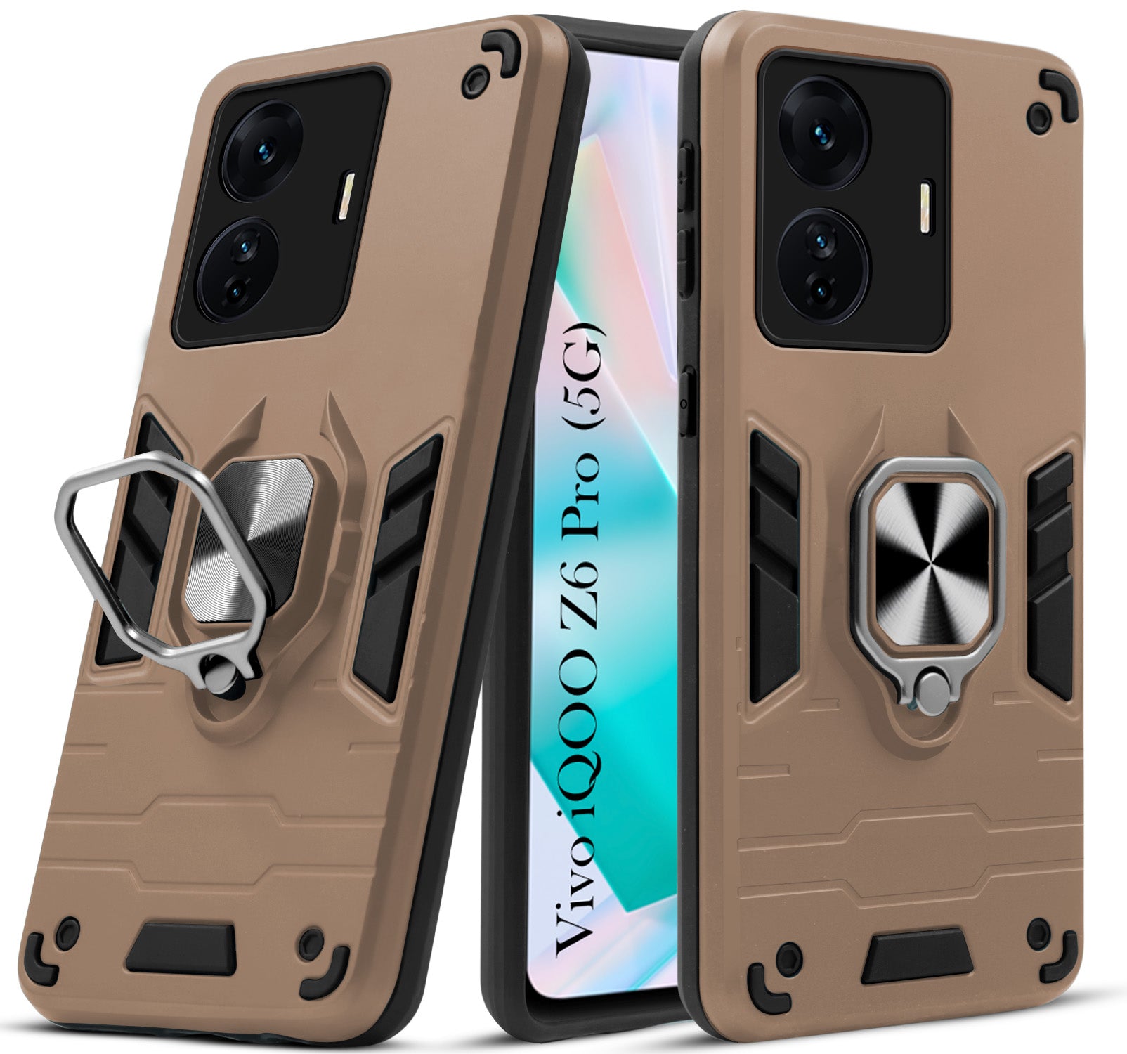 For Vivo iQOO Z6 Pro Back Cover Case (Shockproof Polycarbonate Dual Layer Hybrid Armor)