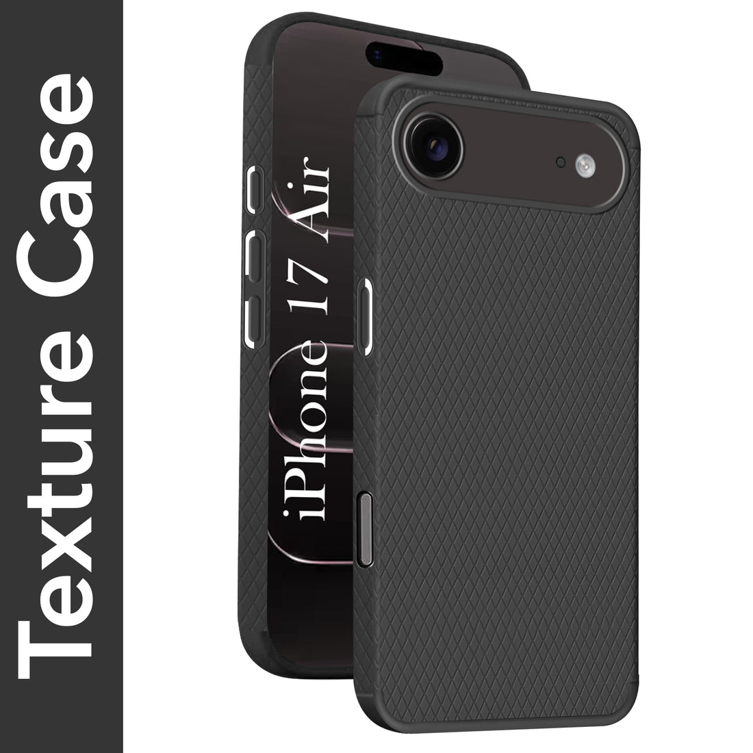 For Apple iPhone 17 Air Back Cover Case (Camera Protection | Side Grip Texture | Soft and Flexible)