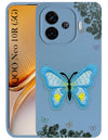 For Vivo iQOO Neo 10R Back Cover Case (Soft Butterfly Embroidery | Women Teen Girls | Camera Protection| Matte Silicone)