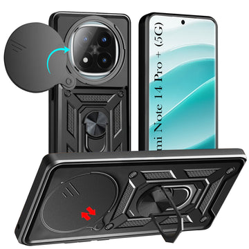 For Redmi Note 14 Pro Plus Back Cover Case (Hybrid Dual Armor Polycarbonate)