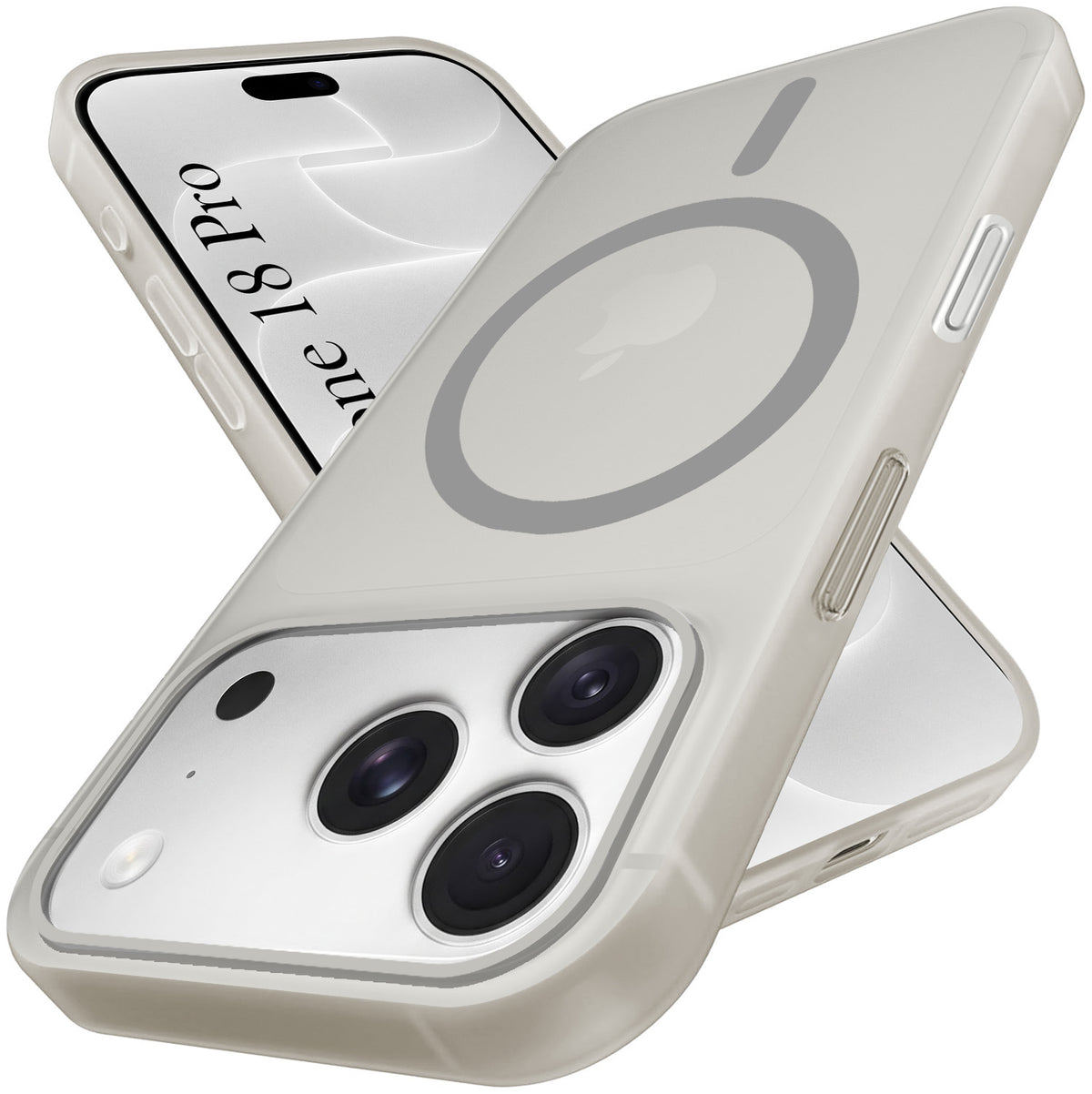 For Apple iPhone 18 Pro Back Cover Case (Frosted Matte Feel | MagSafe Compatible Wireless Charging)