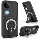 For Vivo iQOO Z10R Back Case Cover Metallic (Hybrid Armor Kickstand | MagSafe Compatible | Camera Protection Shockproof)