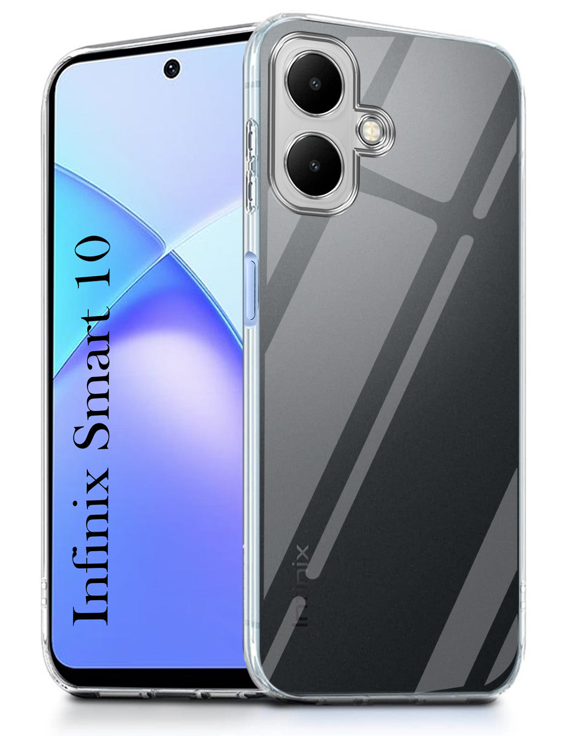 For Infinix Smart 10 4G Back Cover Case Silicone (Clear Shockproof Case with Camera Protection | Soft and Flexible | Transparent)