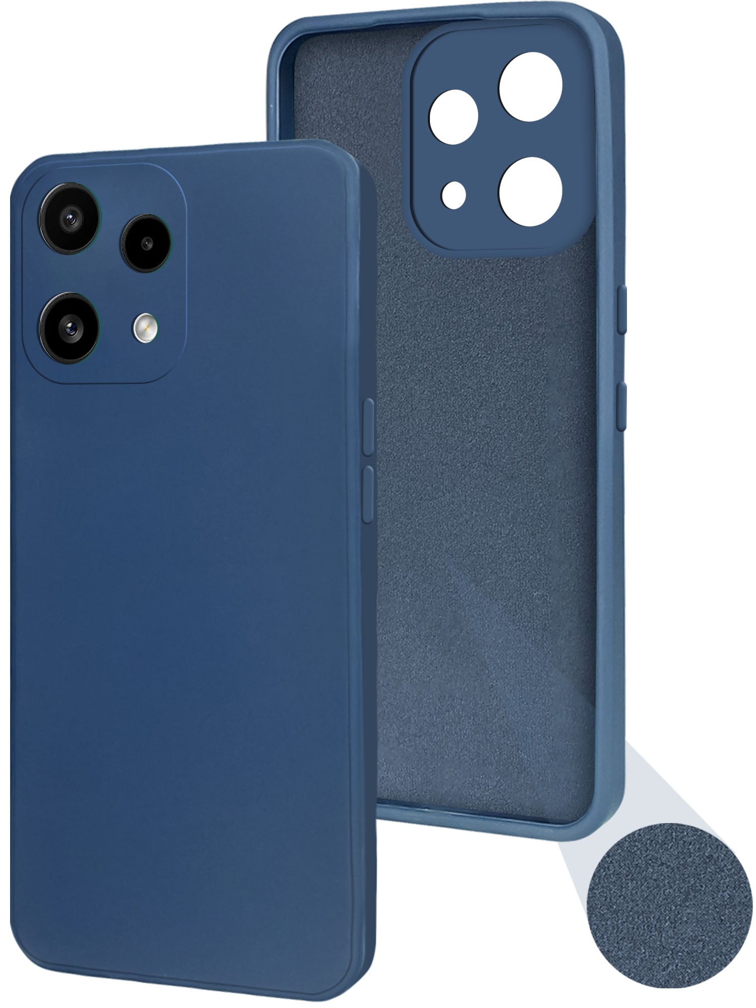 For Nothing Phone 3A Lite Back Cover Case (Matte Finish Silicone with Inside Fiber cloth)