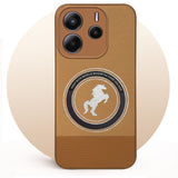 For Redmi Note 14 5G | Redmi Note 14 SE Back Cover Case PU Leather Finish (Professional Minimalist Texture | MagSafe Compatile | Camera Protection | Sleek Sober Formal)