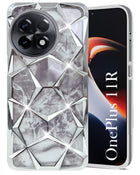 For OnePlus 11R Back Cover Case (Dual Design Glitter Sparkle and Detachable Diamond Print Case | Soft and Flexible)