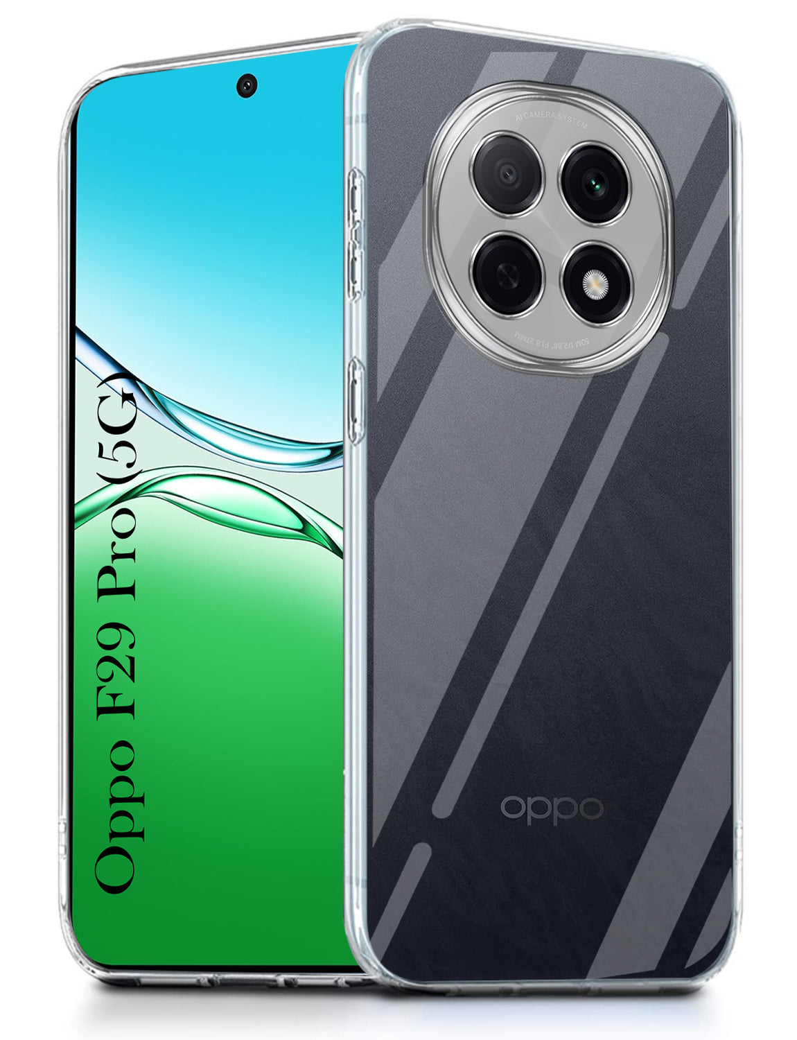 For Oppo F29 Pro Back Cover ( Silicone Clear Shockproof Case with Camera Protection | Soft and Flexible | Transparent)