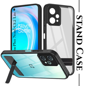 For OnePlus Nord CE 2 Lite 5G Back Cover Case (Built-in Stand | Lifetime Anti Yellow | Kickstand Shockproof | Camera Protection | MagSafe Compatible)