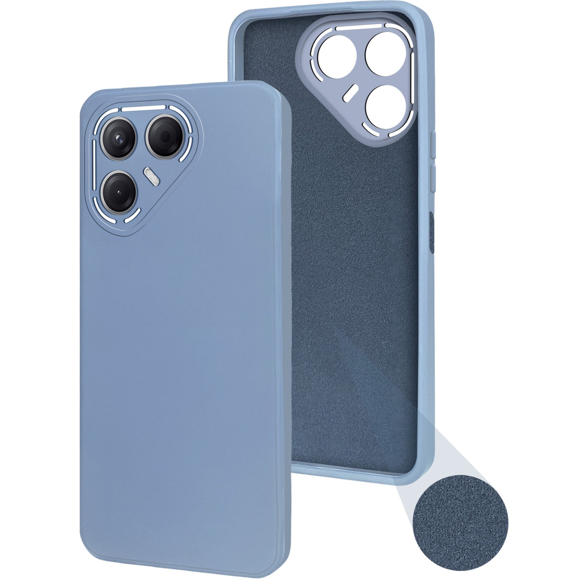 For Tecno Pova 7 5G Back Cover Case (Matte Finish Silicone with Inside Fiber Cloth)
