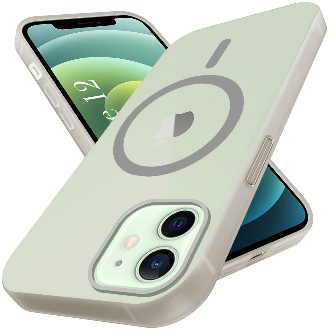 For Apple iPhone 12 Back Cover Case (Frosted Matte Feel | MagSafe Compatible Wireless Charging | Polycarbonate Material)