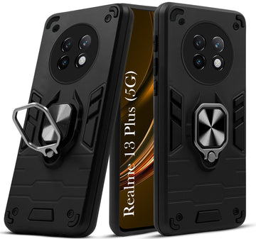 For Realme 13 Plus Back Cover Case (Shockproof Polycarbonate Dual Layer Hybrid Armor)
