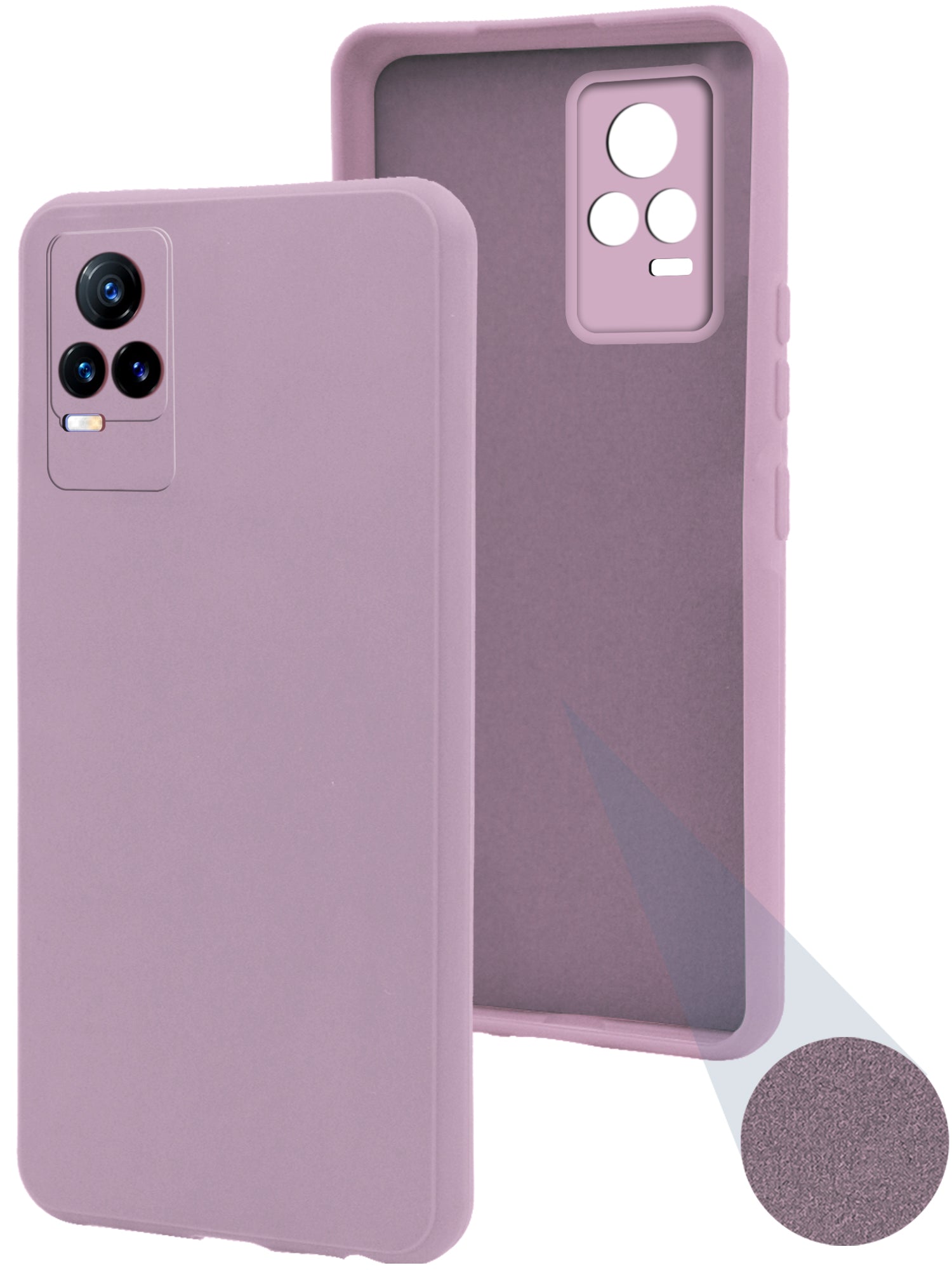 For Vivo Y73 Back Cover Case ( Matte Finish Silicone with Inside Fiber cloth)