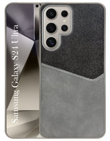For Samsung Galaxy S24 Ultra Back Cover Case (Dual PU Leather Stitch | Professional Minimalist | Soft and Flexible)