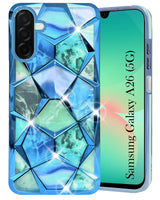 For Samsung Galaxy A26 5G Back Cover Case ( Dual Design Glitter Sparkle and Detachable Diamond Print Case | Soft and Flexible)