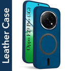 For Oppo F29 Pro Back Cover Case Leather Finish (MagSafe Compatible Wireless Charging | Soft Touch | Camera Bump Protection)