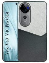 For Vivo V40 | Vivo V40 Pro Back Cover Case (Dual PU Leather Stitch | Professional Minimalist | Soft and Flexible)