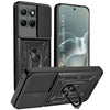 For Motorola Moto Edge 70 Fusion Back Cover Case Hybrid Armor (Sliding Shutter Camera Protection | Polycarbonate |Ring Holder Kickstand)