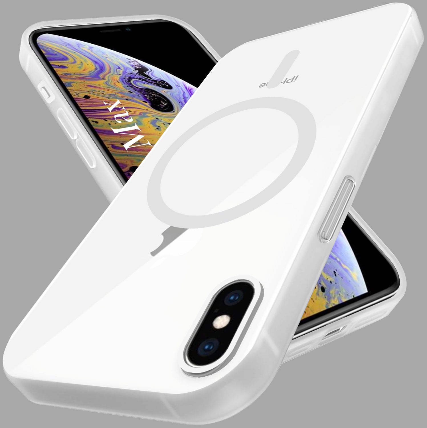For Apple iPhone Xs Max Back Cover Case (Frosted Matte Feel | MagSafe Compatible Wireless Charging | Polycarbonate Material)