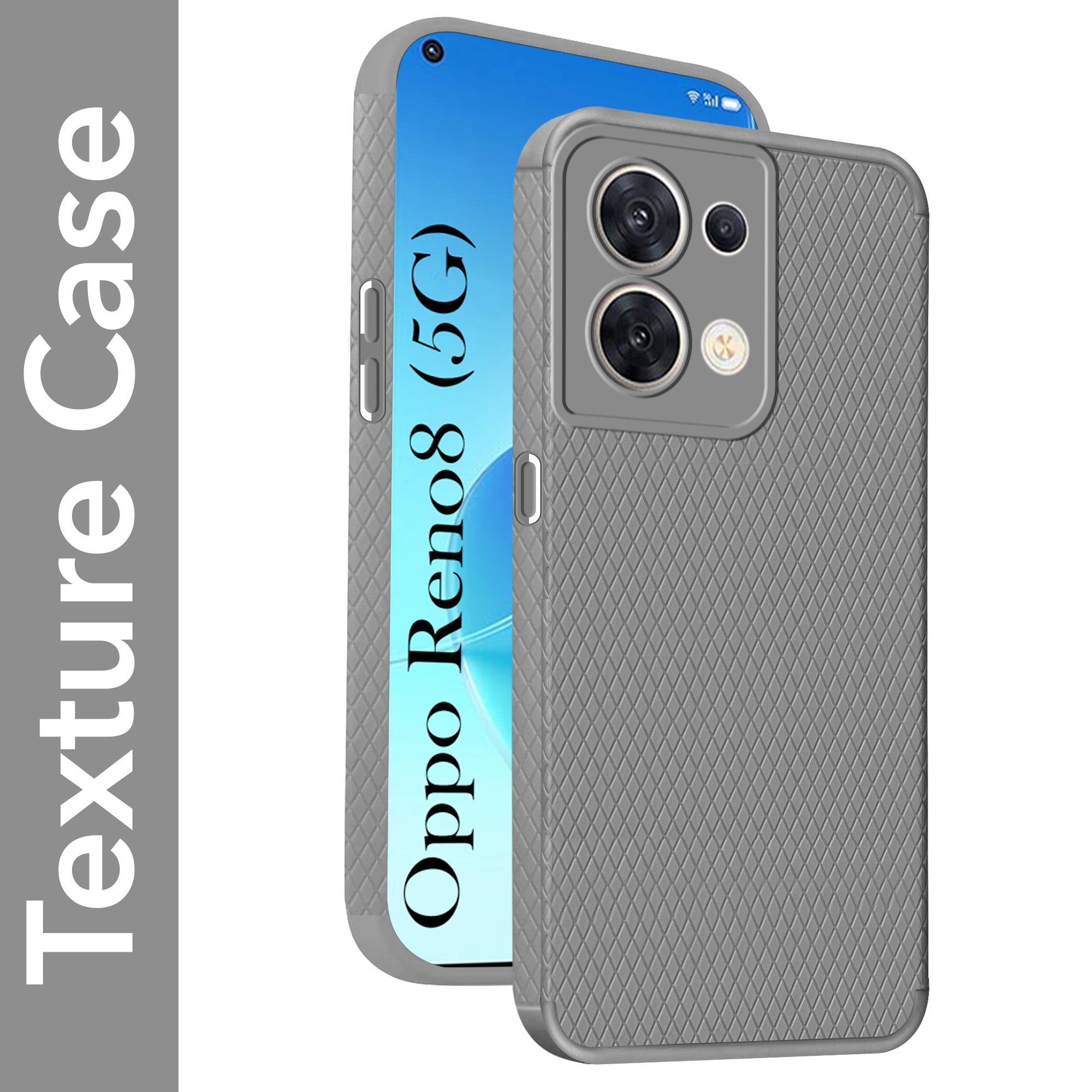 For Oppo Reno 8 5G Back Cover Case (Liquid Silicone | Side Grip | Camera Protection)