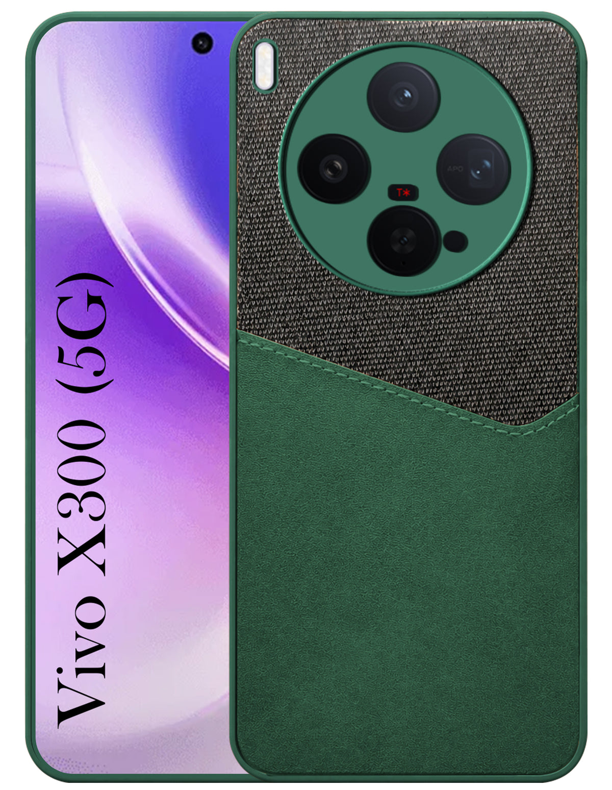 For Vivo X300 5G Back Cover Case (Dual PU Leather Stitch | Professional Minimalist | Soft and Flexible)