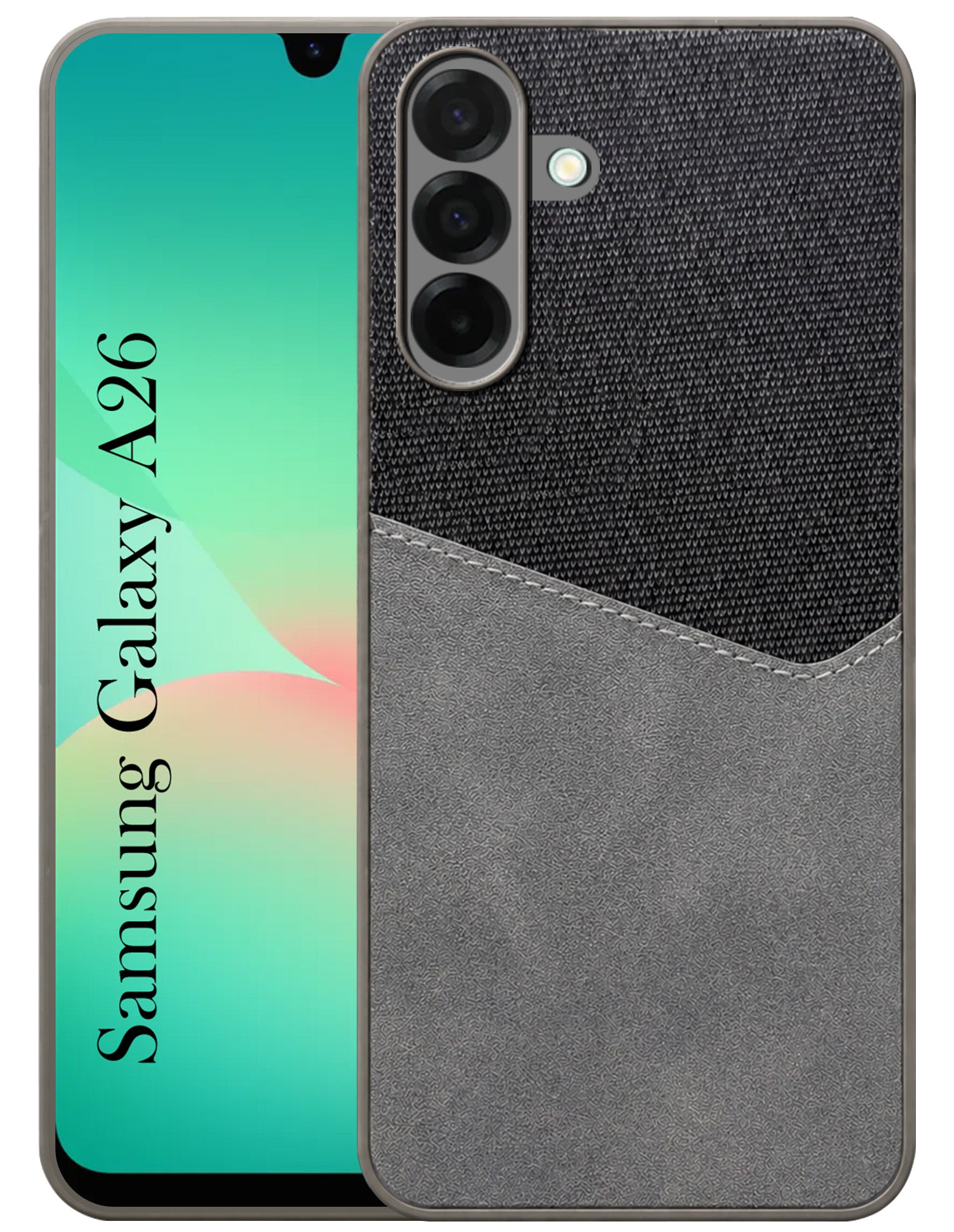 For Samsung Galaxy A26 5G Back Cover Case (Dual Colour Stitch | Professional Minimalist Feel | Soft and Flexible)
