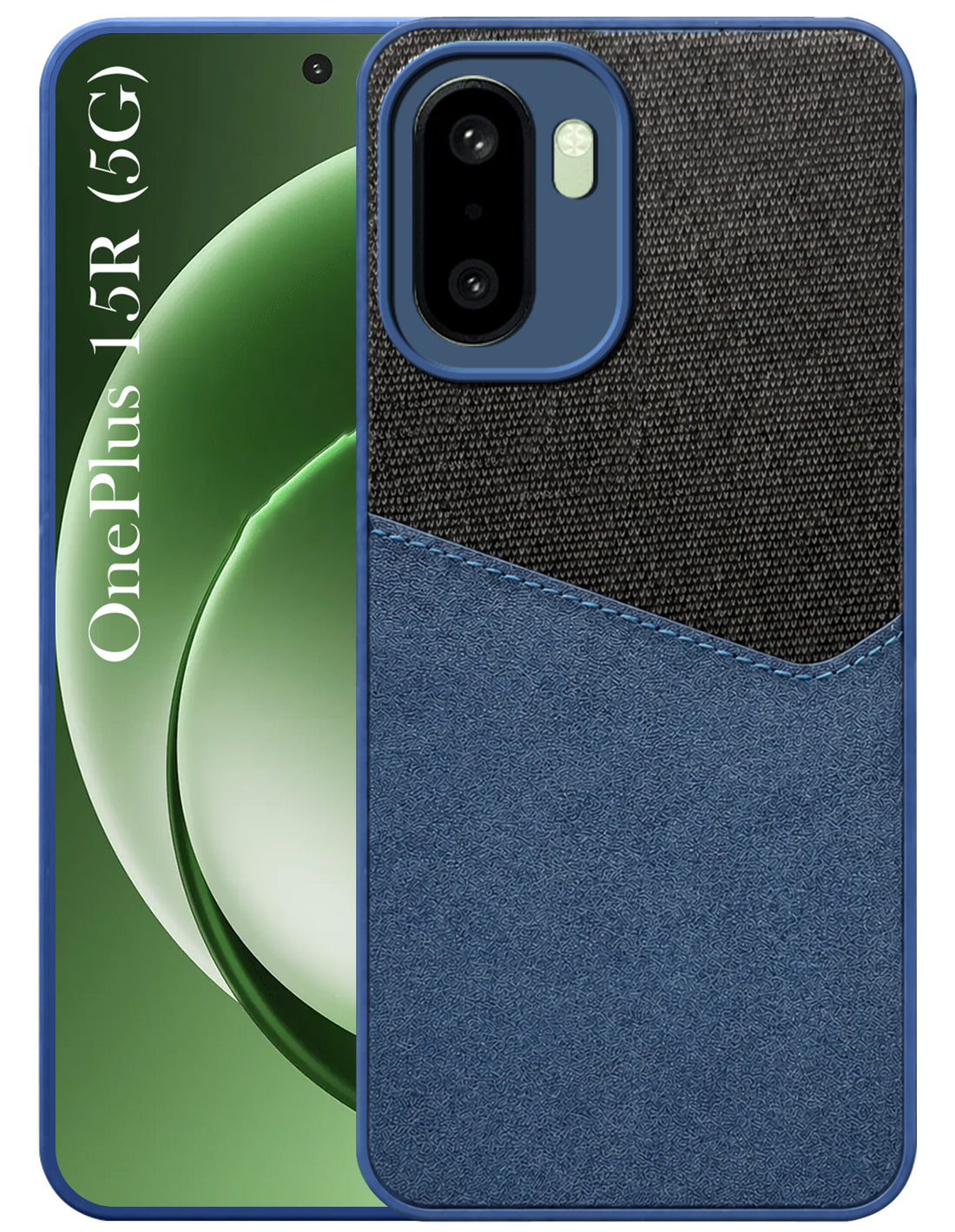 For OnePlus 15R Back Cover Case (Dual PU Leather Stitch | Professional Minimalist | Soft and Flexible)