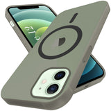 For Apple iPhone 12 Back Cover Case (Frosted Matte Feel | MagSafe Compatible Wireless Charging | Polycarbonate Material)