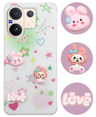 For Vivo V60 | Vivo T4 Pro Back Cover Case (3D Cute Cartoons | Hard Back Side Soft | Matte Premium Finish | HD Printing)