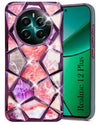For Realme 12 Plus Back Cover Case ( Dual Design Glitter Sparkle and Detachable Diamond Print Case | Soft and Flexible)