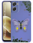 For Motorola Moto G06 Power Back Cover Case (Soft ButterFly Embroidery | Women Teen Girls | Camera Protection| Matte Silicone)