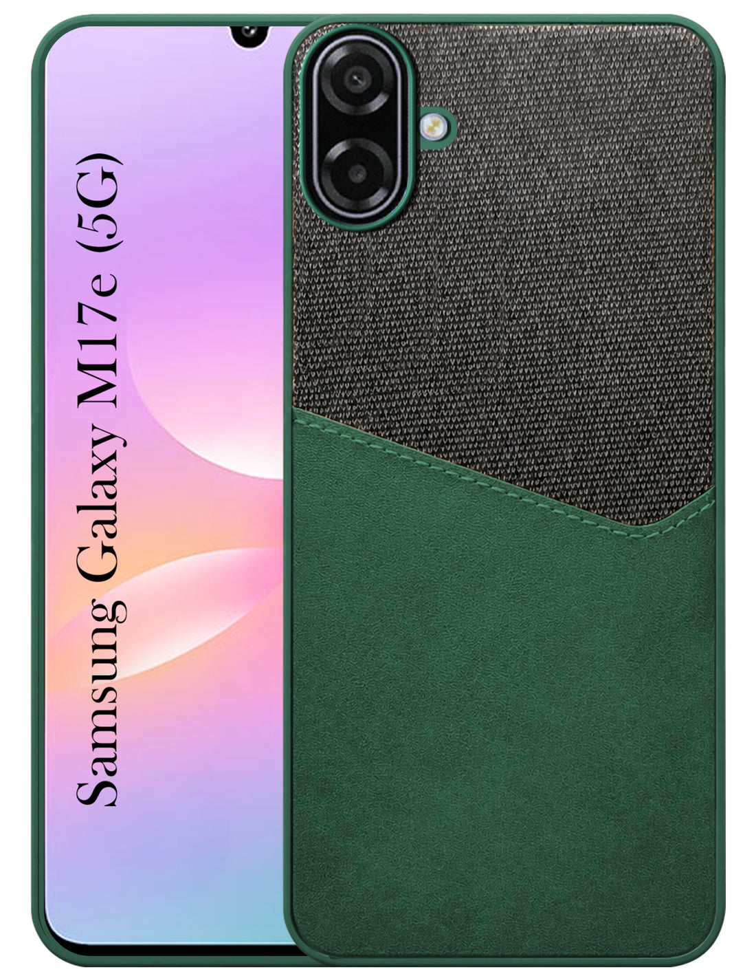 For Samsung Galaxy M17e Back Cover Case (Dual PU Leather Stitch | Professional Minimalist | Soft and Flexible)