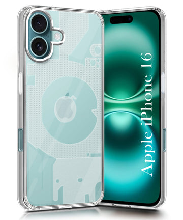 For Apple iPhone 16 Back Cover (Silicone Matte Shockproof Case with Camera Protection | Soft and Flexible | Transparent)