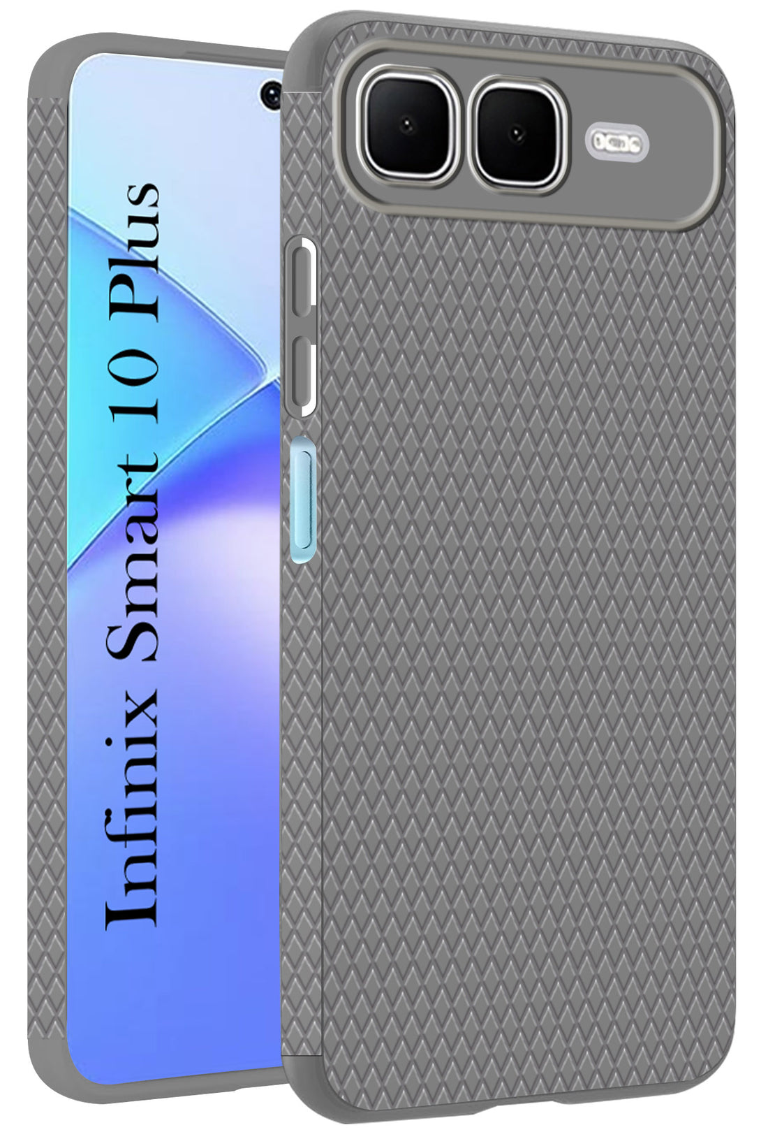 For Infinix Smart 10 Plus Back Cover Case (Camera Protection | Side Grip Texture | Soft and Flexible)