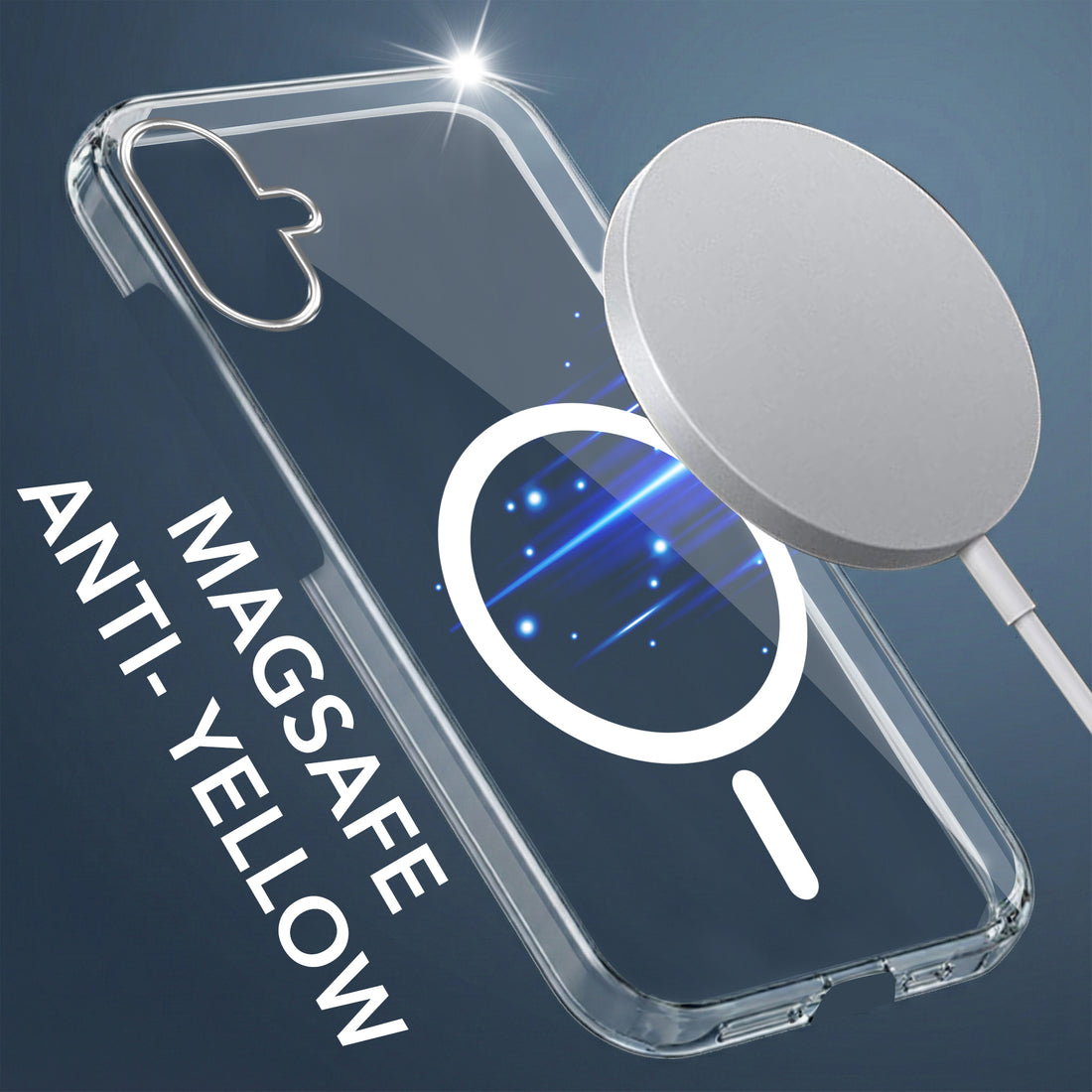 For Samsung Galaxy A06 Back Cover Case Lifetime Anti-Yellow MagSafe Compatible Clear (Sleek Hard Crystal | Shockproof and Camera Protection)