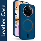 For Realme 14 Pro Back Cover Case Leather Finish (MagSafe Compatible Wireless Charging | Soft Touch | Camera Bump Protection)