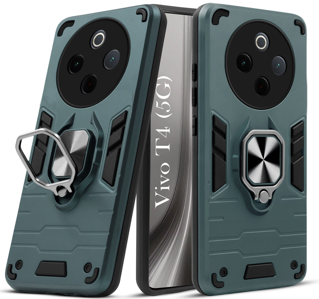 For Vivo T4 Back Cover Case (Shockproof Polycarbonate Dual Layer Hybrid Armor)