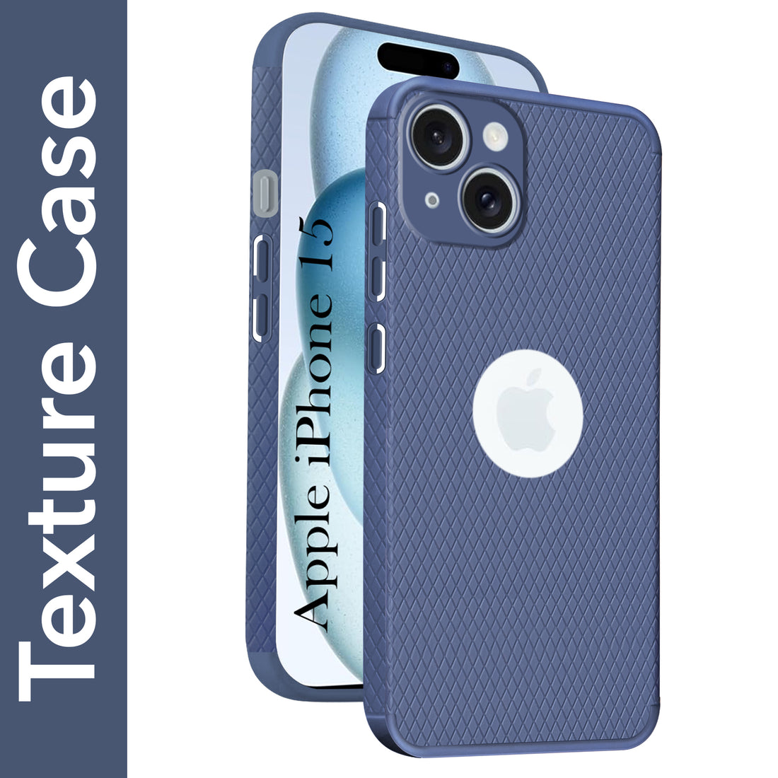 For Apple iPhone 15 Back Cover Case (Liquid Silicone | Side Grip | Camera Protection)