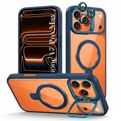 For Apple iPhone 17 Pro Max Back Cover Case Crystal (Lifetime Anti Yellow | Magnetic Ring Stand | Camera Lens Protection | MagSafe Compatible)