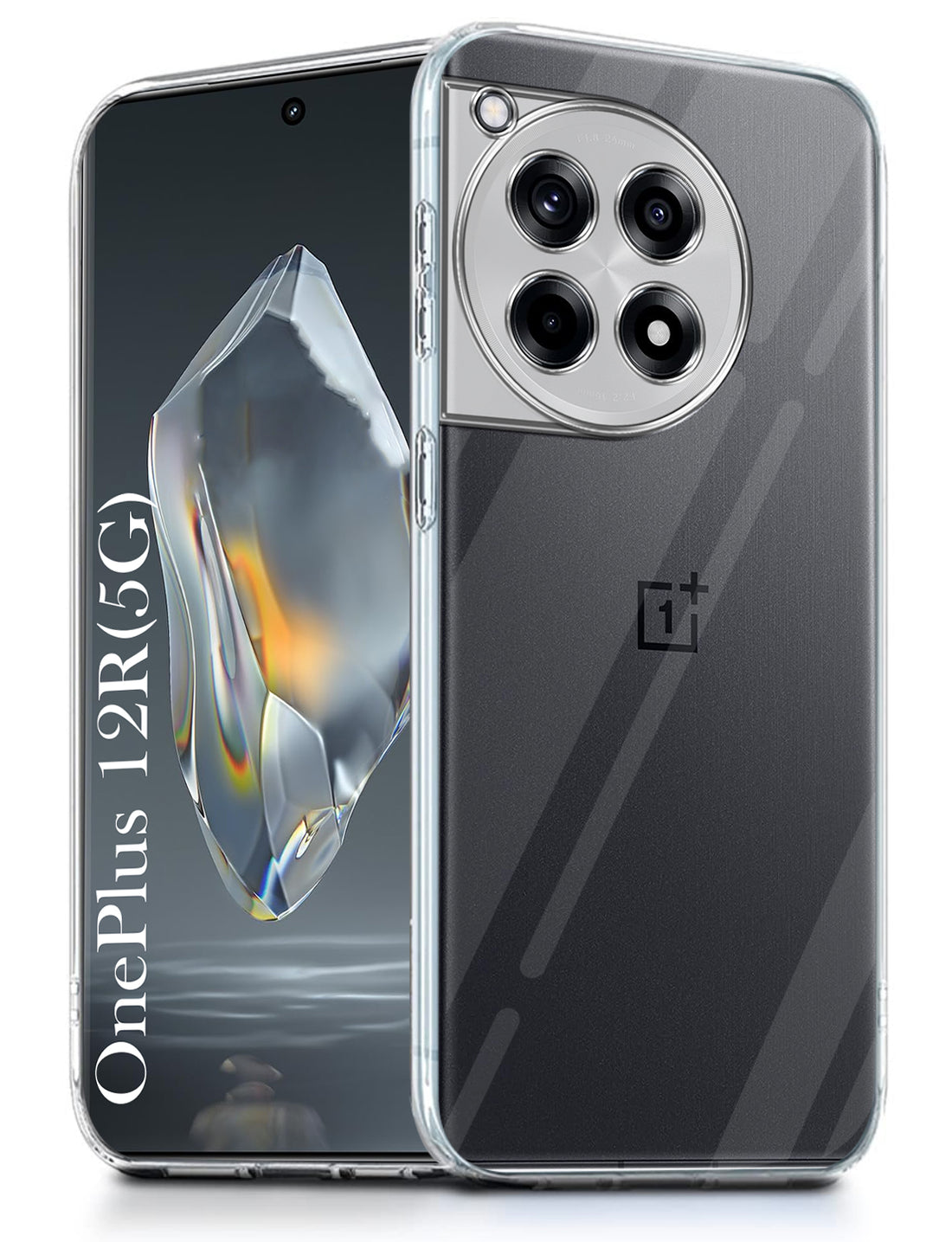 For OnePlus 12R 5G Back Cover ( Silicone Clear Shockproof Case with Camera Protection | Soft and Flexible | Transparent)