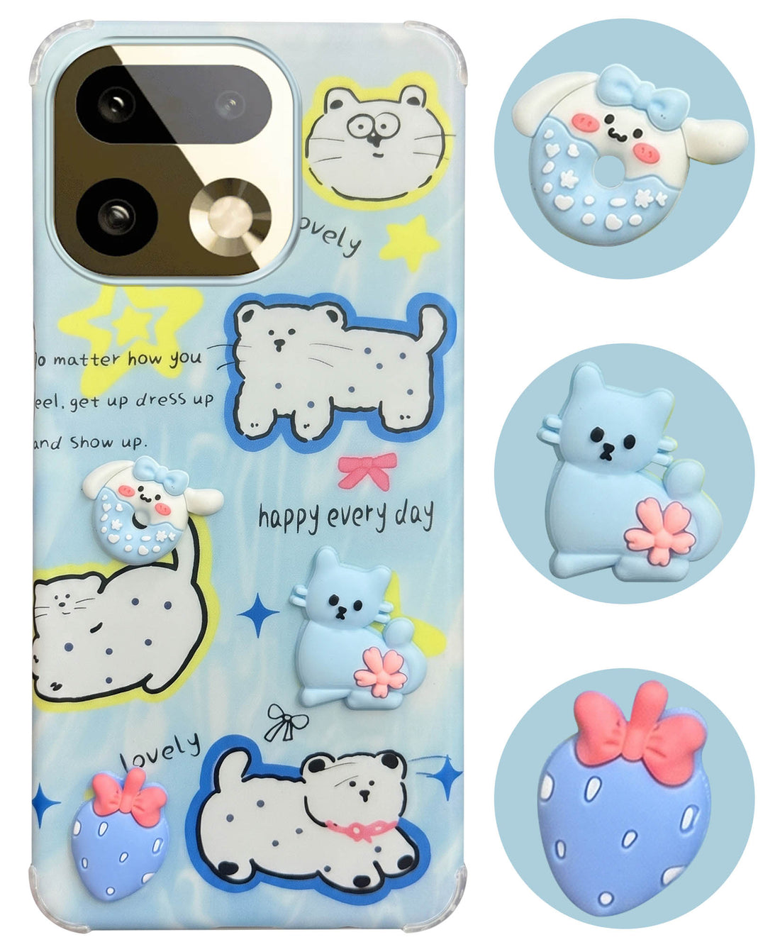 For Realme 16 Pro Plus 5G Back Cover Case (3D Cute Cartoons | Hard Back Side Soft | Matte Premium Finish | HD Printing)