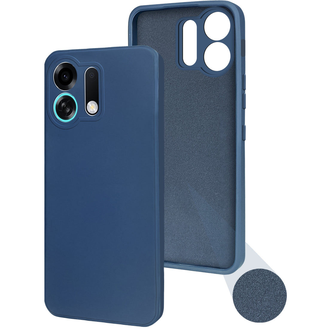 For Oppo K13 Turbo | Oppo K13 Turbo Pro Back Cover Case (Matte Finish Silicone with Inside Fiber cloth)