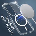 For Vivo V40e Back Cover Case Lifetime Anti-Yellow MagSafe Compatible Clear (Sleek Hard Crystal | Shockproof and Camera Protection)
