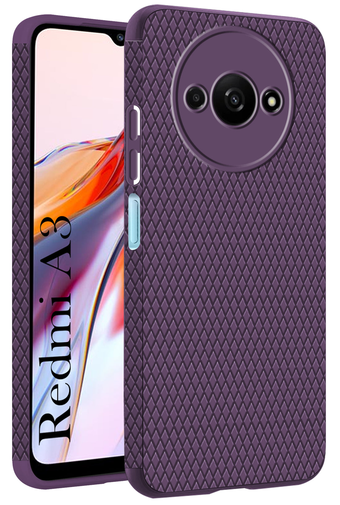 For Xiaomi Redmi A3 Back Cover Case (Liquid Silicone | Side Grip | Camera Protection)