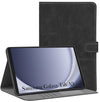 For Samsung Galaxy Tab A9 8.7 Inch SM-X110/X115 Flip Cover Folio Case (PU Leather | Multi-Angle Smart Stand | Card Storage Slots | Silicone Back Pouch)