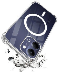 For Vivo Y05 4G Back Cover Shockproof Crystal-Clear (Magsafe Wireless Support | Drop & Camera Protection | Hard Polycarbonate)