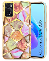 For Oppo A76 | A36 | A96 Back Cover Case (Dual Design Glitter Sparkle and Detachable Diamond Print Case | Soft and Flexible)