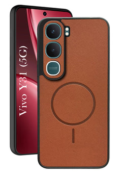 For Vivo Y31 5G Back Cover Case PU Leather (Texture Grip Design | Professional Minimalist | Camera Protection | Soft and Flexible)